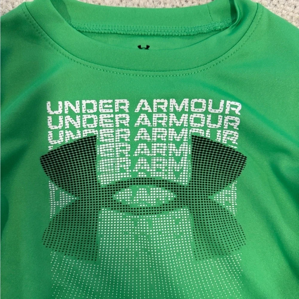 Under Armour Kids Bright Green Long Sleeve Tee